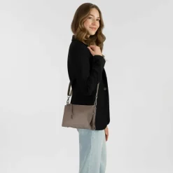 Harbour 2nd Schultertaschen<Just Pure Mirela Schultertasche Leder 20.5 cm dusty taupe