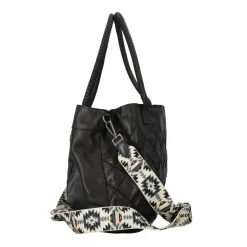 Harbour 2nd Schultertaschen<Leontina Schultertasche Leder 40 cm dark ash