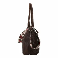 Harbour 2nd Schultertaschen<Leontina Schultertasche Leder 40 cm chocolate brown