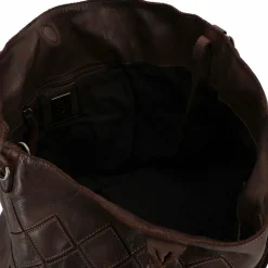 Harbour 2nd Schultertaschen<Leontina Schultertasche Leder 40 cm chocolate brown