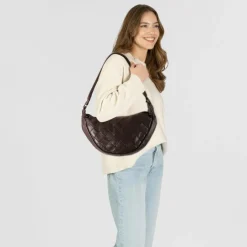 Harbour 2nd Schultertaschen<Maelia Schultertasche Leder 46 cm chocolate brown