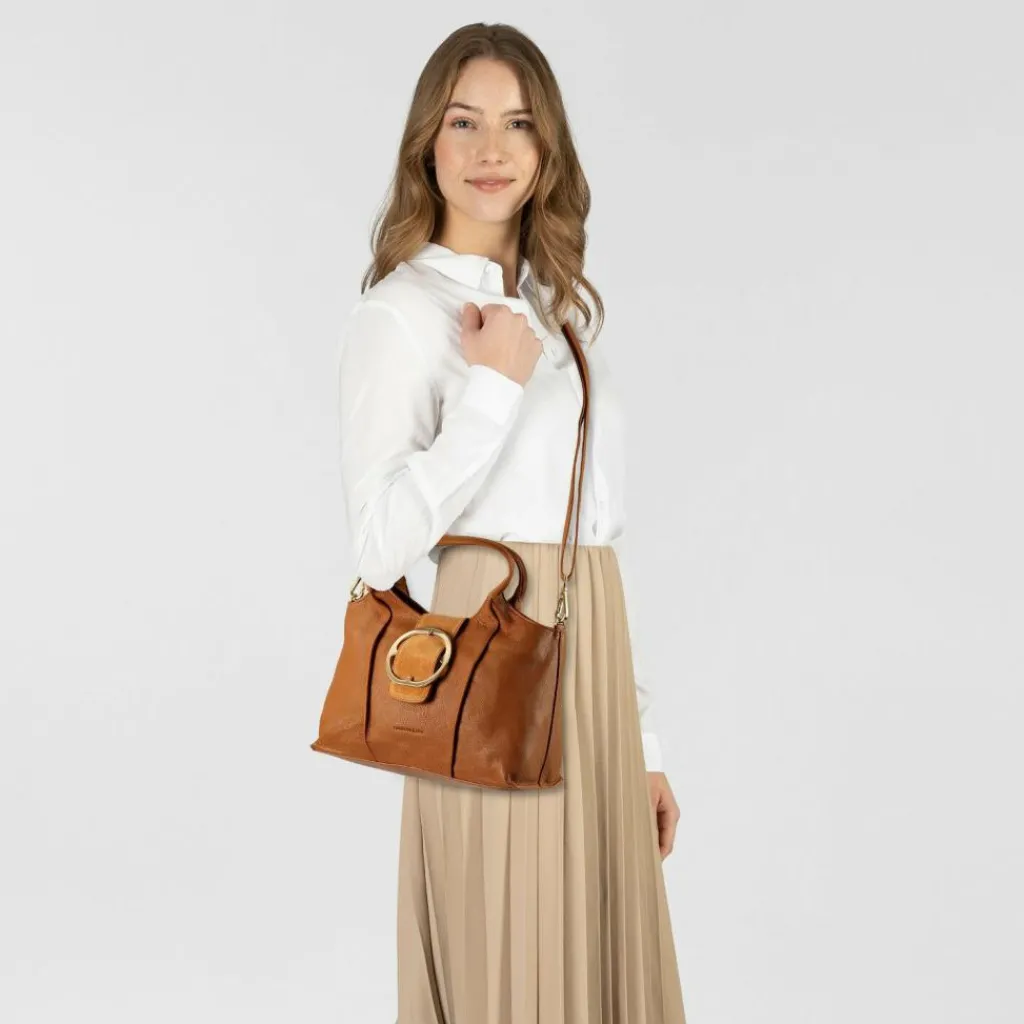 Harbour 2nd Schultertaschen<Silvana Schultertasche Leder 30 cm golden sand