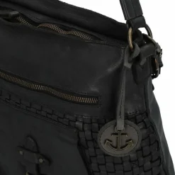 Best Harbour 2nd Urban Poets Iris-Up Schultertasche Leder 33 cm dark ash