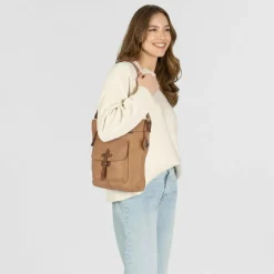 Clearance Harbour 2nd Urban Poets Skyler Schultertasche Leder 37 cm spicy ginger