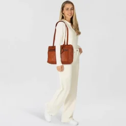 Harbour 2nd Shopper<Urban Poets Zea Shopper Tasche Leder 33 cm charming cognac