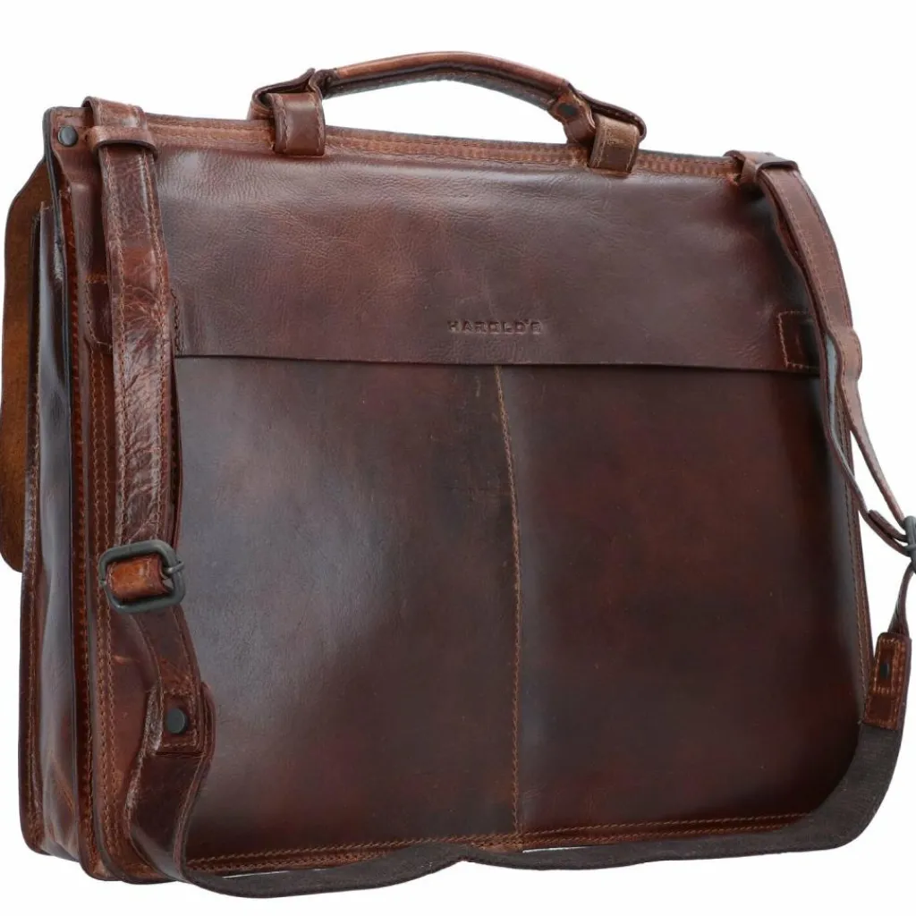 Harold's Messenger Bags|Laptoptaschen<Aberdeen Messenger Leder 40 cm Laptopfach braun