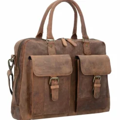 Harold's Antic Collection Aktentasche Leder 40cm Laptopfach