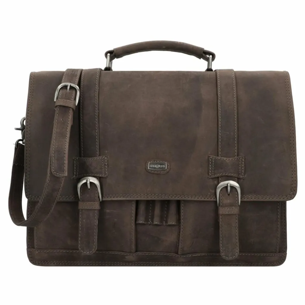 Harold's Aktentaschen<Antico Aktentasche II Leder 42 cm taupe