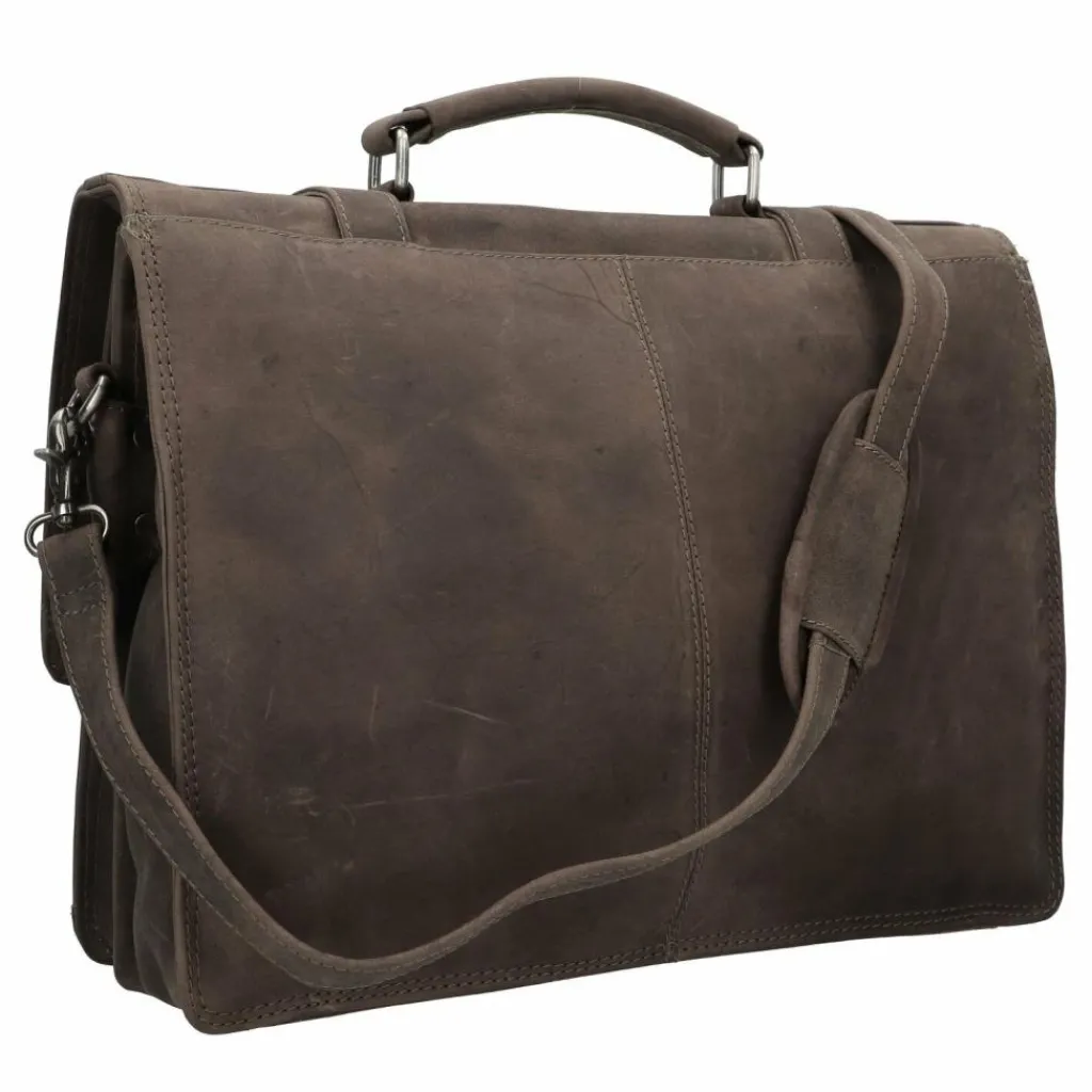 Harold's Aktentaschen<Antico Aktentasche II Leder 42 cm taupe