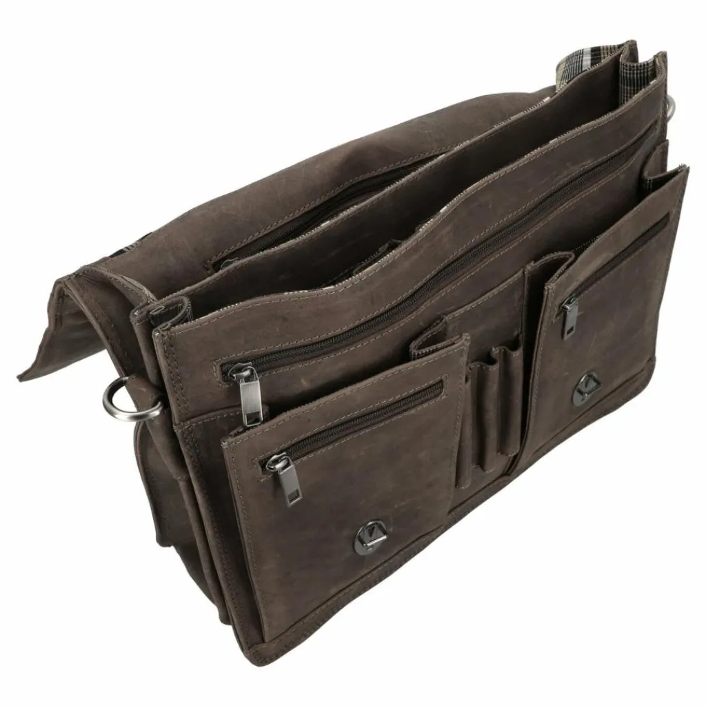 Harold's Aktentaschen<Antico Aktentasche II Leder 42 cm taupe