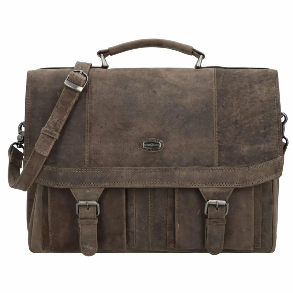 Harold's Aktentaschen<Antico Aktentasche III Leder 40 cm taupe