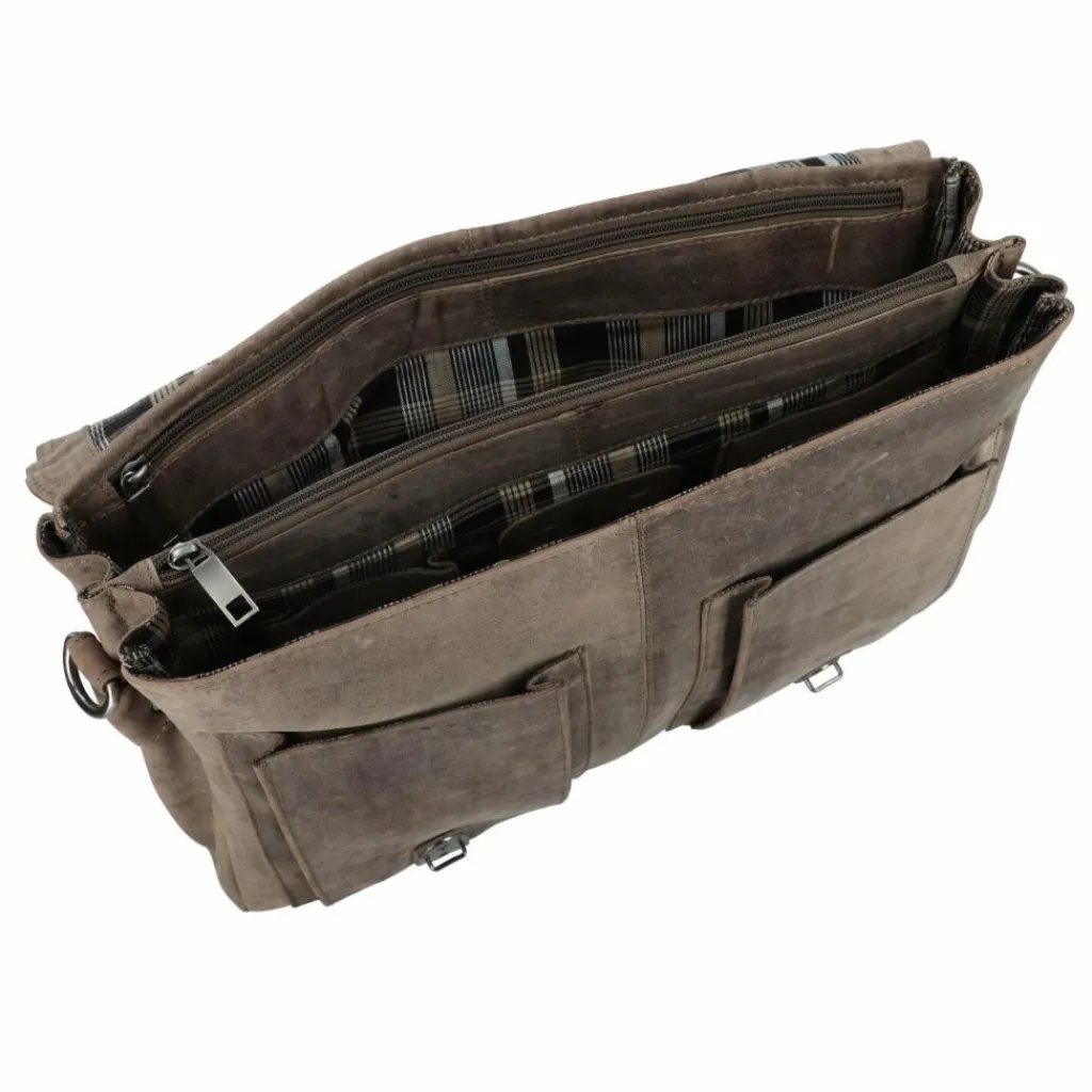 Harold's Aktentaschen<Antico Aktentasche III Leder 40 cm taupe