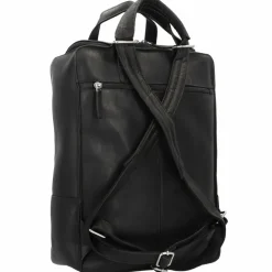 New Harold's Campo Rucksack Leder 45 cm Laptopfach schwarz