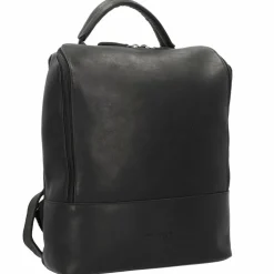 Harold's Lederrucksäcke|Business-Rucksäcke<Campo Rucksack Leder 35 cm Laptopfach schwarz