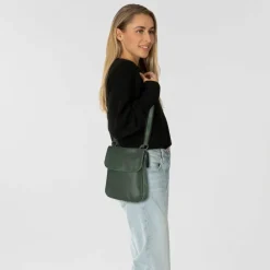 Harold's Schultertaschen<Caugio Schultertasche Leder 25 cm gruen