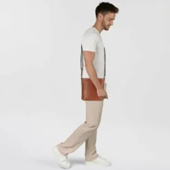 Harold's Umhängetaschen<Caugio Umhängetasche Leder 21 cm cognac