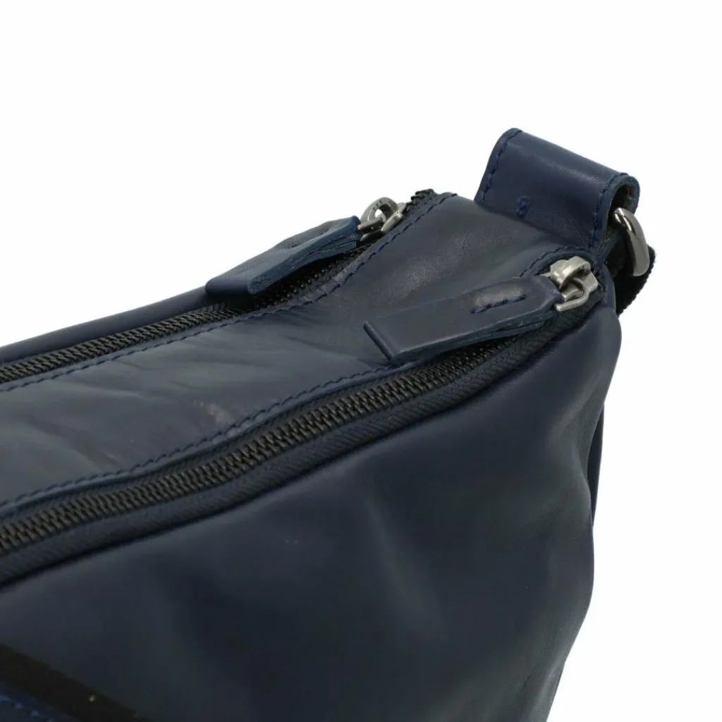 Hot Harold's Caugio Umhängetasche Leder 36 cm dunkelblau
