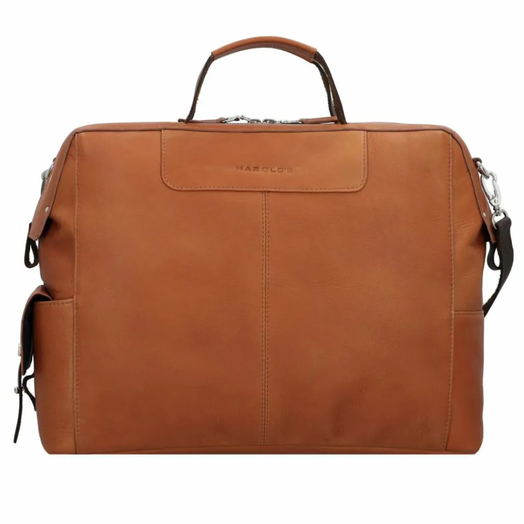 Hot Harold's Country Aktentasche Leder 35 cm cognac