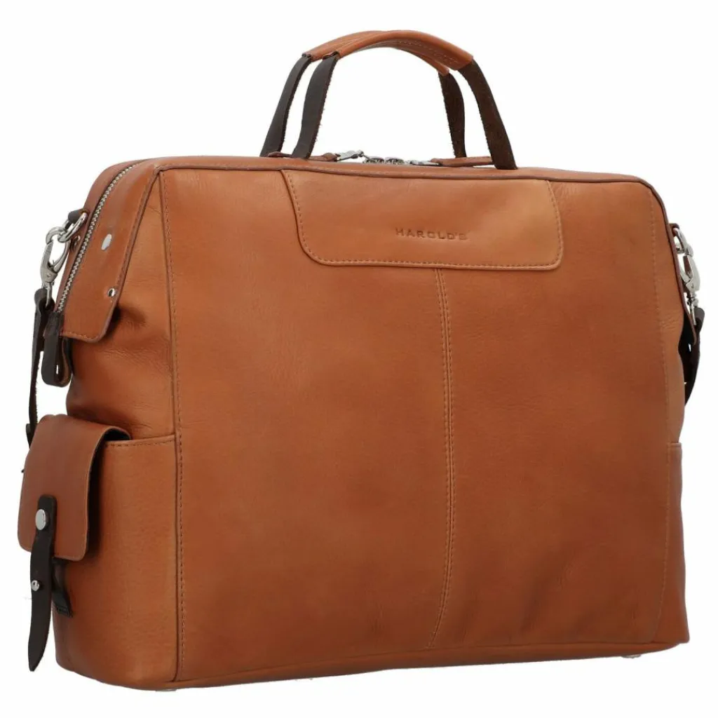 Hot Harold's Country Aktentasche Leder 35 cm cognac