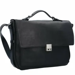 Harold's Laptoptaschen|Aktentaschen<Ivy Lane Aktentasche Leder 37 cm Laptopfach schwarz