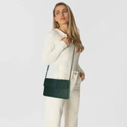 Harold's Keeper Clutch Tasche Leder 26 cm gruen