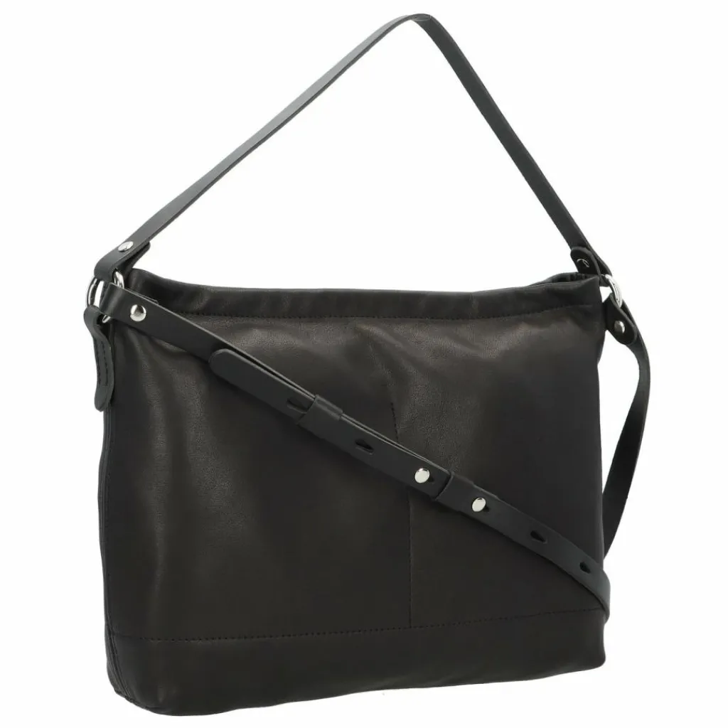 Harold's Schultertaschen<Nabuku Schultertasche Leder 39 cm schwarz