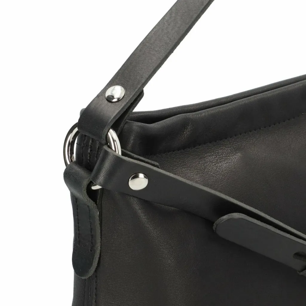 Harold's Schultertaschen<Nabuku Schultertasche Leder 39 cm schwarz