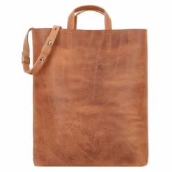 Harold's Shopper|Henkeltaschen<Paperbag Shopper Tasche Leder 33 cm cognac