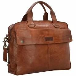 New Harold's Saddle Aktentasche Leder 41 cm Laptopfach cognac