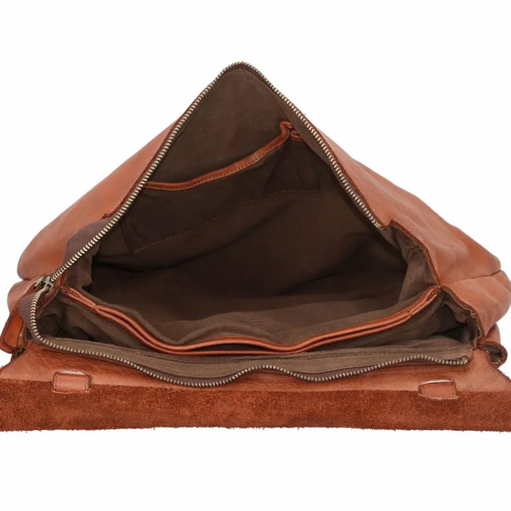 Harold's Henkeltaschen|Schultertaschen<Submarine Schultertasche Leder 45 cm cognac