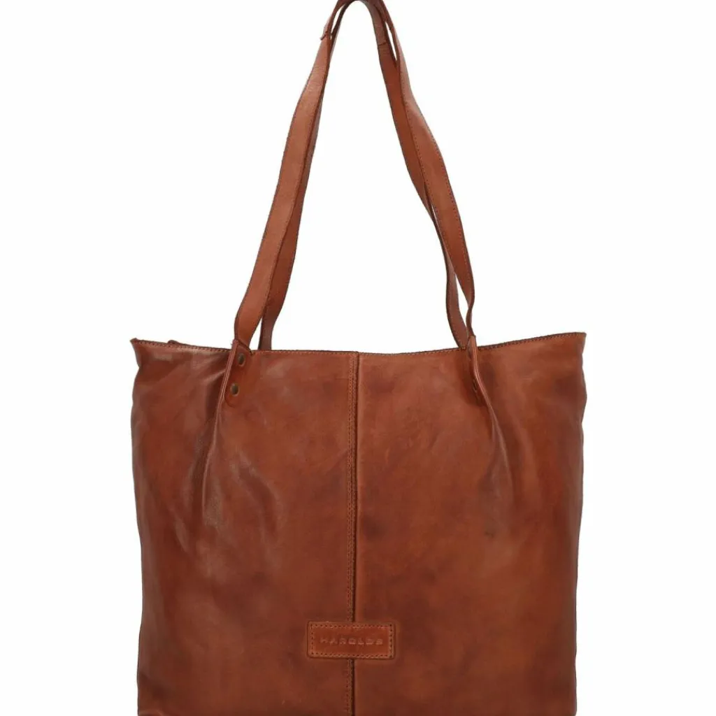 Harold's Shopper|Schultertaschen<Submarine Shopper Tasche Leder 39 cm cognac