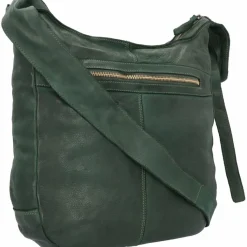 Outlet Harold's Submarine Umhängetasche Leder 31 cm grün