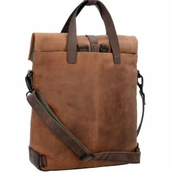 Best Harold's Twister Aktentasche mit Rucksackfunktion Leder 34 cm Laptopfach natur