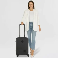 Outlet Herschel Heritage 4 Rollen Kabinentrolley 54 cm mit Dehnfalte black