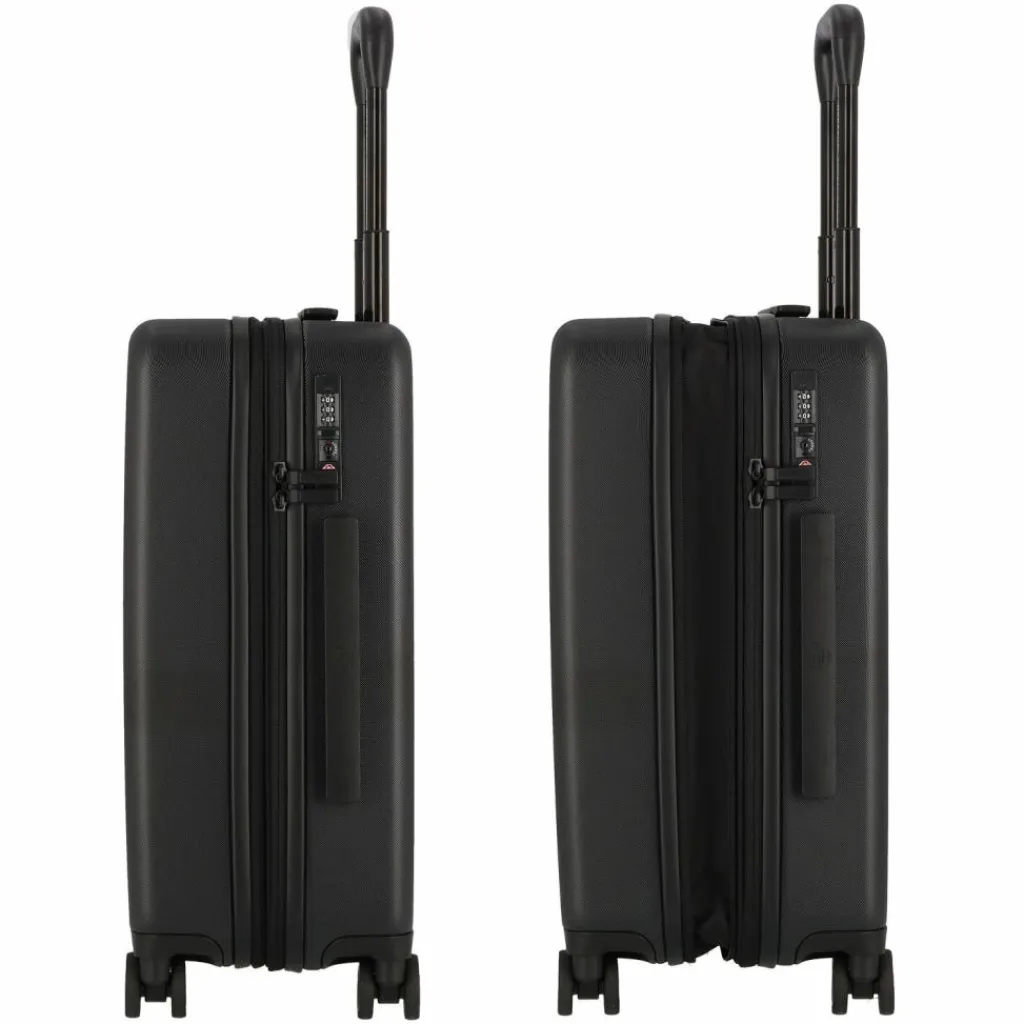 Outlet Herschel Heritage 4 Rollen Kabinentrolley 54 cm mit Dehnfalte black