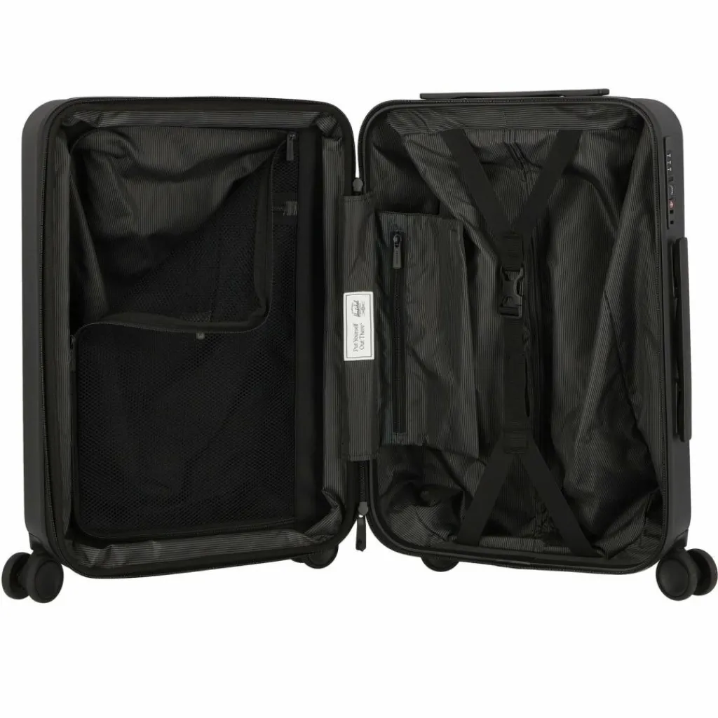 Outlet Herschel Heritage 4 Rollen Kabinentrolley 54 cm mit Dehnfalte black