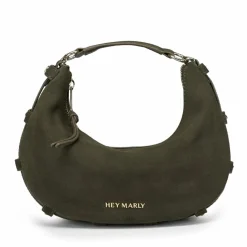 Hey Marly Schultertaschen|Henkeltaschen<Lifetime Sister Suede Schultertasche Leder 25 cm forest