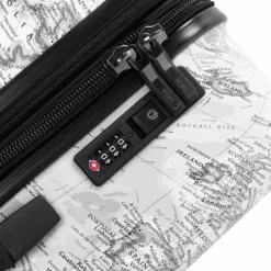 Online Heys Black Camo 4 Rollen Kofferset 3-teilig mit Dehnfalte black-white world map