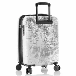Heys Hartgepäck Kabinengepäck|4-Rollen Kabinentrolleys<Black Camo 4 Rollen Kabinentrolley S 53 cm mit Dehnfalte black-white world map