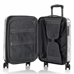 Heys Hartgepäck Kabinengepäck|4-Rollen Kabinentrolleys<Black Camo 4 Rollen Kabinentrolley S 53 cm mit Dehnfalte black-white world map