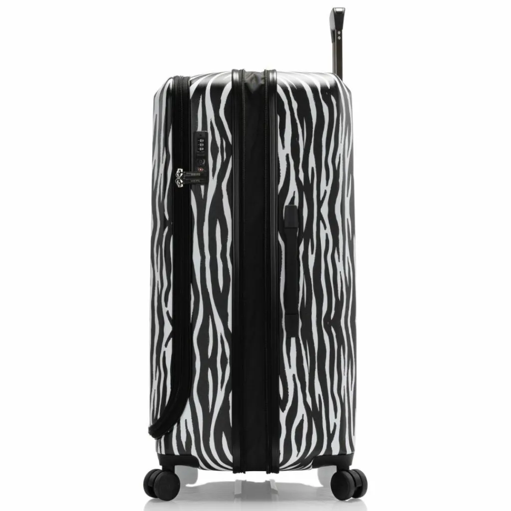 Clearance Heys EZ Fashion 4 Rollen Trolley L 76 cm mit Dehnfalte zebra