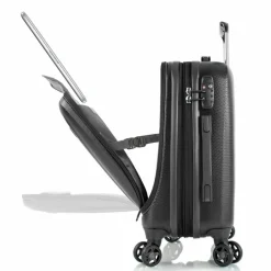 Heys Vantage 4 Rollen Kabinentrolley S 55 cm mit Dehnfalte black