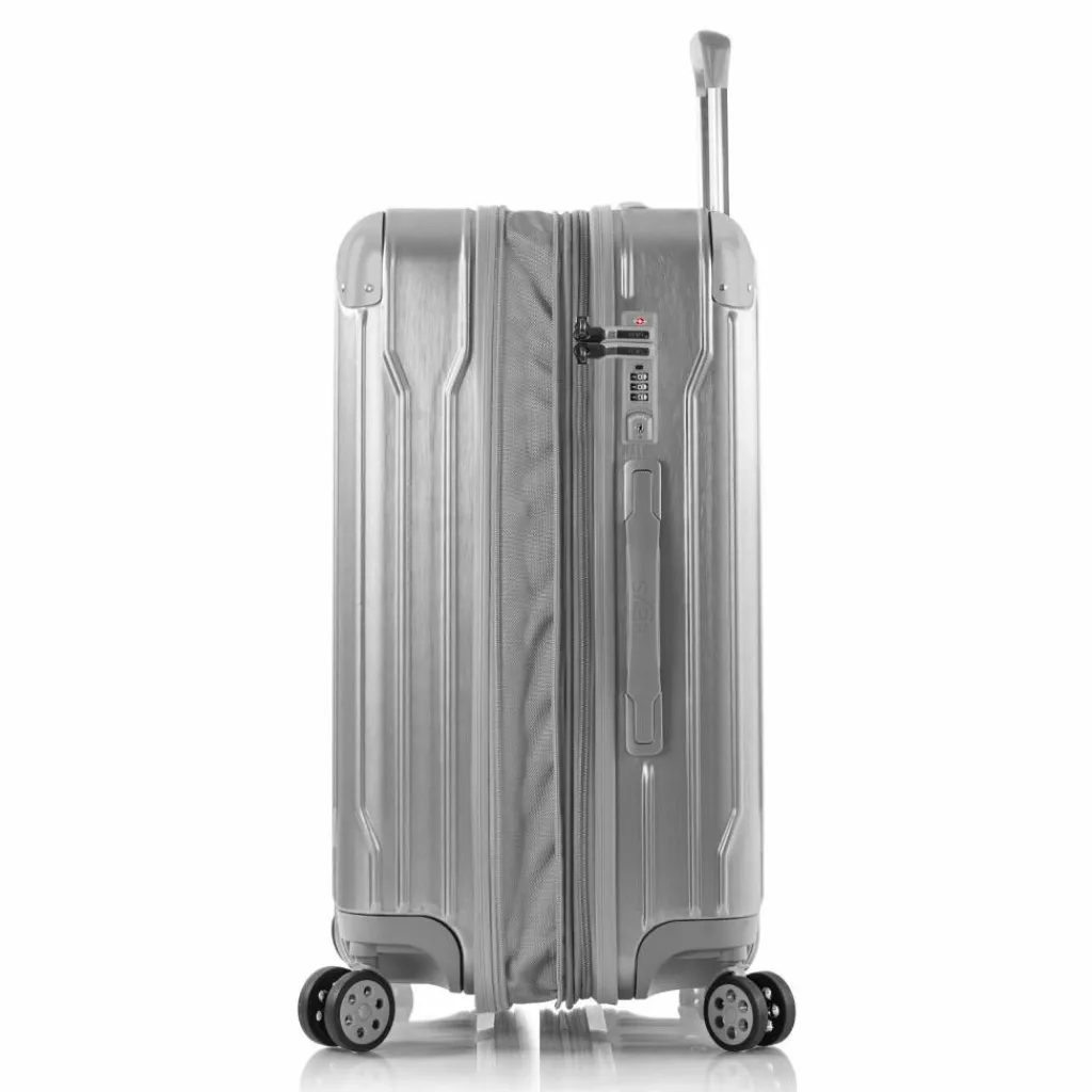 Heys Xtrak 4 Rollen Trolley M 66 cm mit Dehnfalte silver
