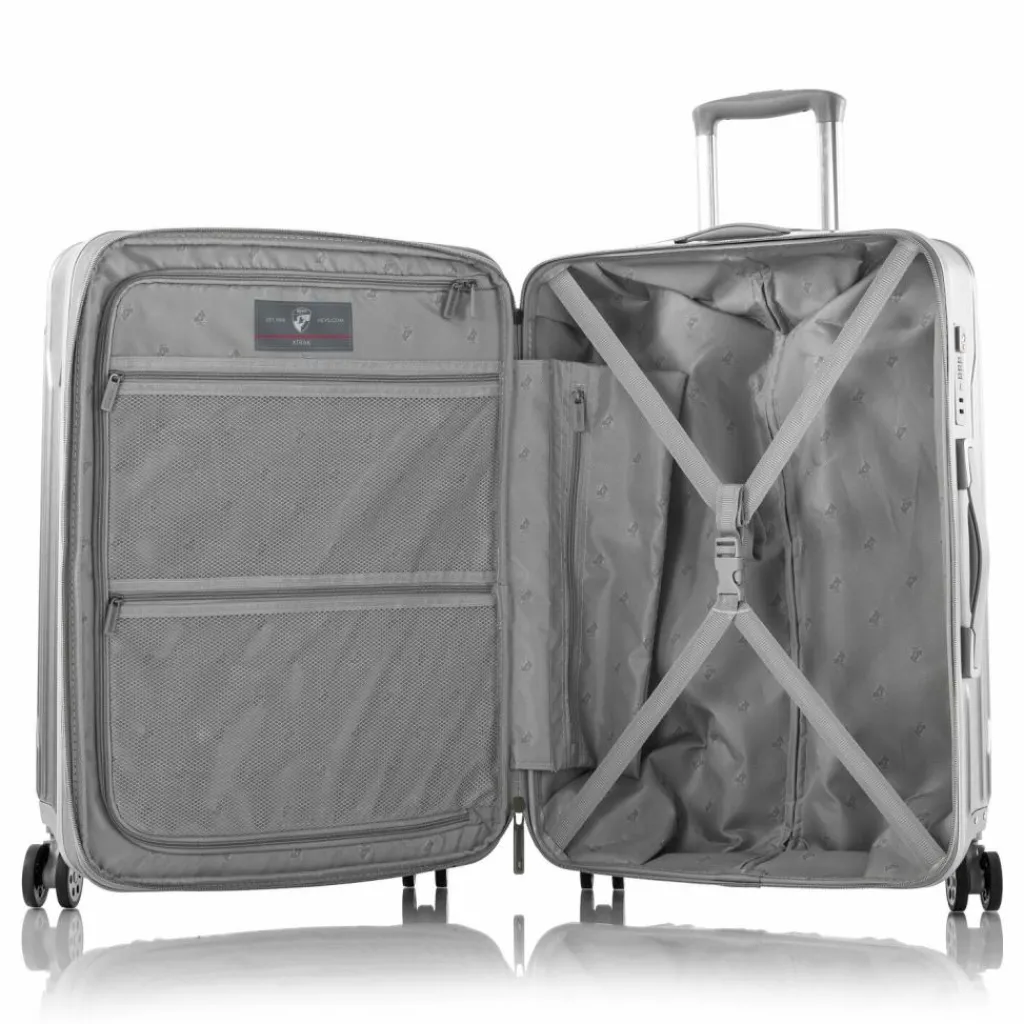 Heys Xtrak 4 Rollen Trolley M 66 cm mit Dehnfalte silver