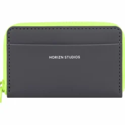 Horizn Studios Herrengeldbörsen Querformat|Damengeldbörsen Querformat<Geldbörse 10 cm graphite/neon green