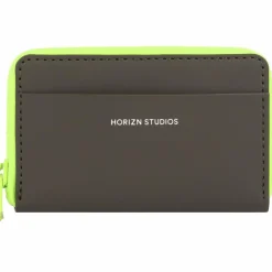 Horizn Studios Herrengeldbörsen Querformat|Damengeldbörsen Querformat<Geldbörse 10 cm darkolive-neongreen