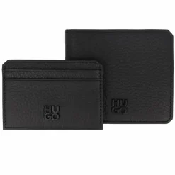 New Hugo Geldbörse Leder 11 cm Geschenkbox black