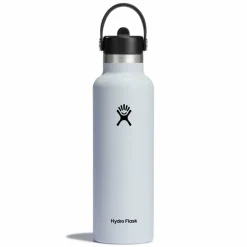 Outlet Hydro Flask Hydration Standard Flex Straw Cap Trinkflasche 621 ml white