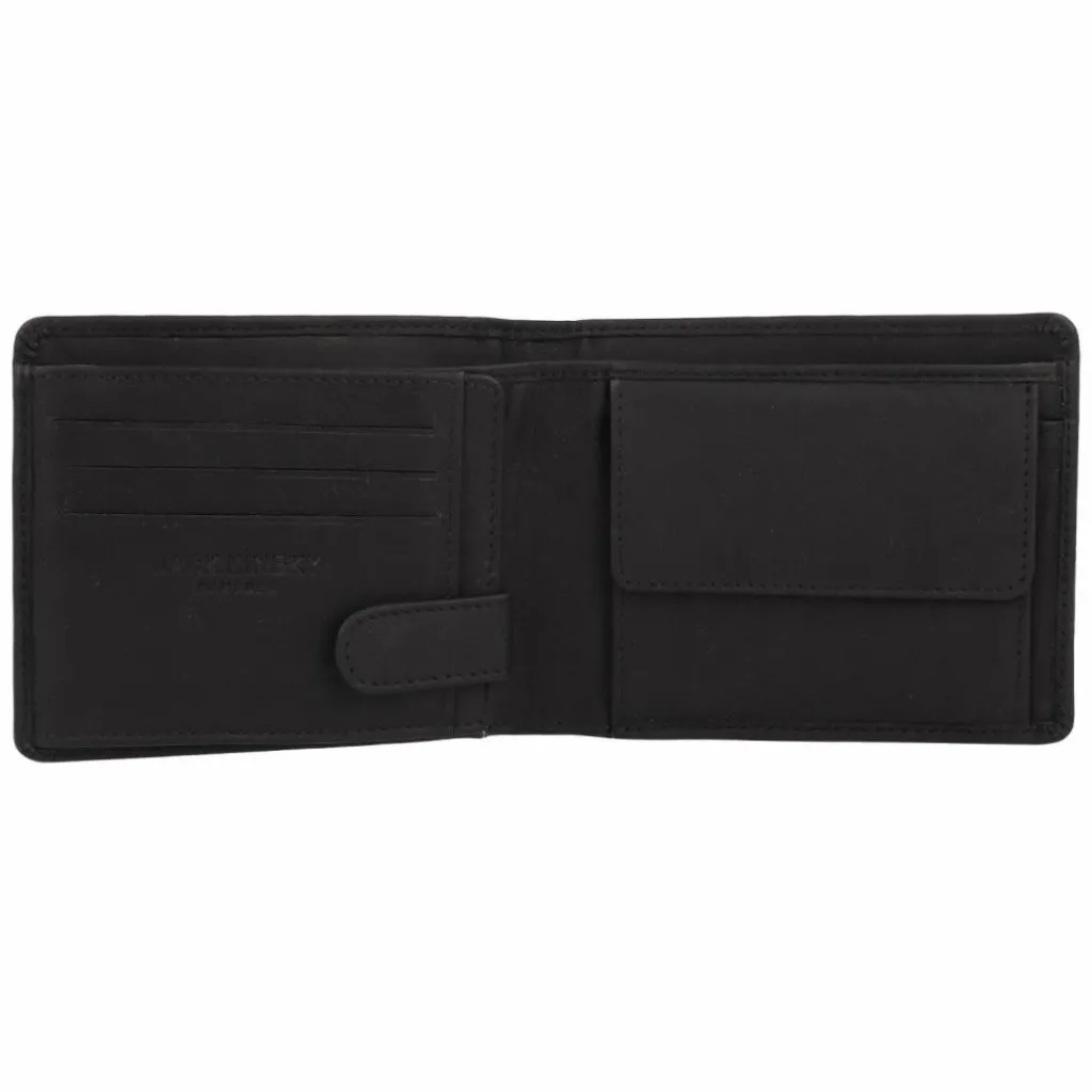 Discount Jack Kinsky Aruba Geldbörse RFID Schutz Leder 12 cm schwarz