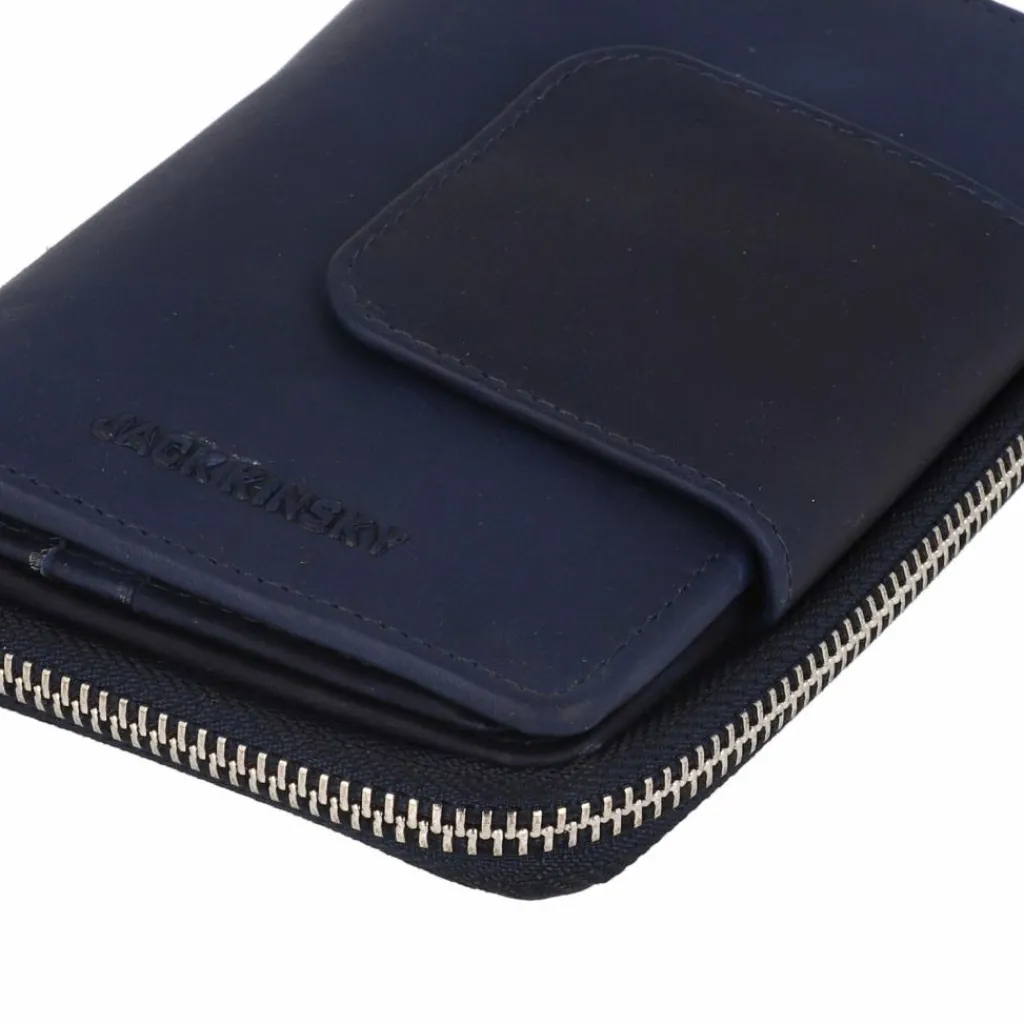 Jack Kinsky Damengeldbörsen Querformat<Aruba Geldbörse Leder 14 cm blau